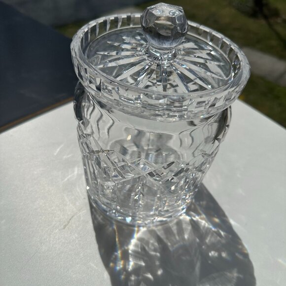 #6034 WATERFORD CRYSTAL LISMORE BISCUIT BARREL WITH LID - Picture 2 of 11